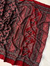 Wow Creap Silk Ajrakh Printed  Sarees Wholesale Suppliers In Mumbai